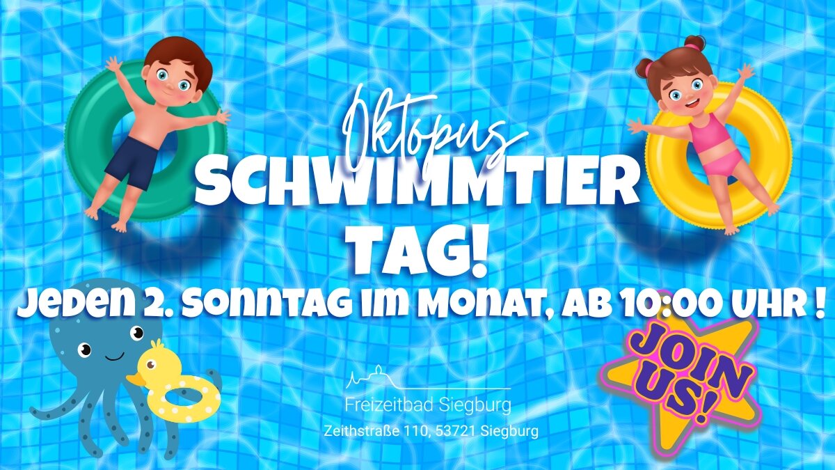 Schwimmtiertag im Freizeit- und Gesundheitsbad Oktopus