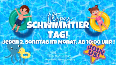 Schwimmtiertag im Freizeit- und Gesundheitsbad Oktopus
