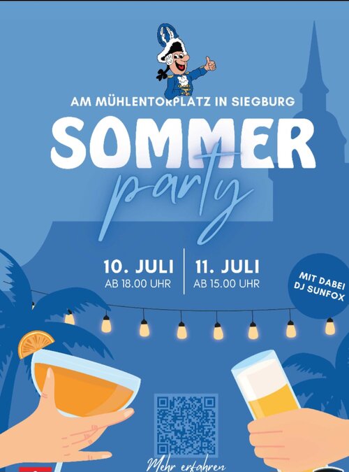Einladung zur Sommerparty - Siegburger Funken Blau-Weiss von 1859 e.V. Einladung zur Sommerparty