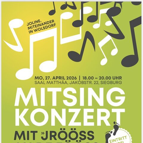 Einladung JOLINE Mitsingkonzert