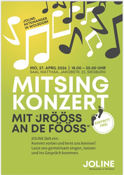 Einladung JOLINE Mitsingkonzert