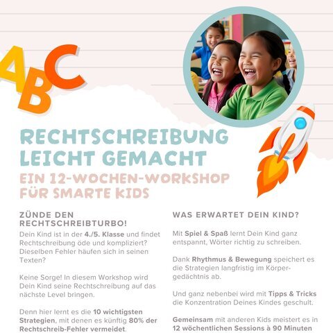 Flyer für Rechtschreibworkshop