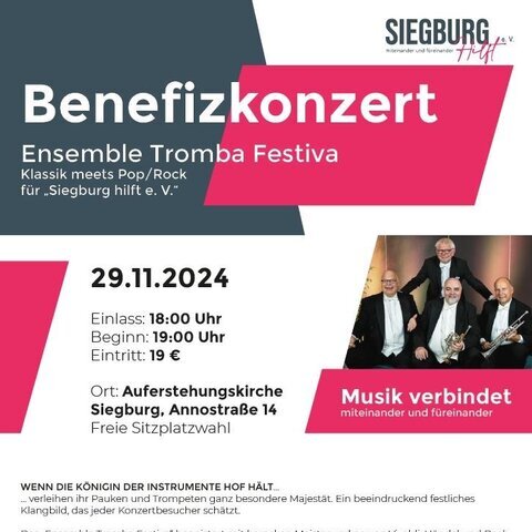 Benefiz Konzert 'Siegburg Hilft e.V.'