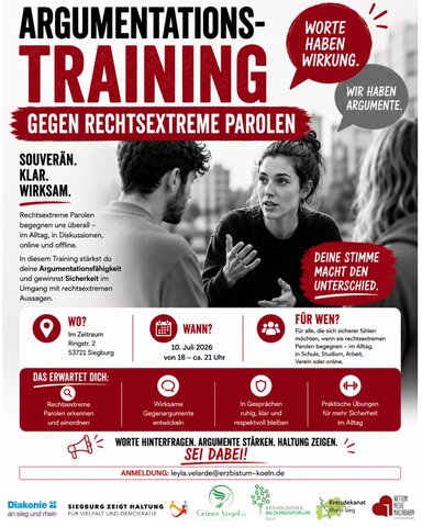 Flyer Argumentationstraining 10.07.2026