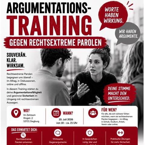 Flyer Argumentationstraining 10.07.2026
