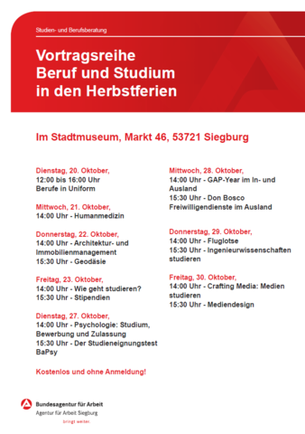 Plakat Vortragsreihe