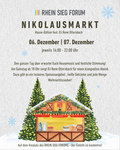 Werbeplakat Nikolaus im RHEIN SIEG FORUM