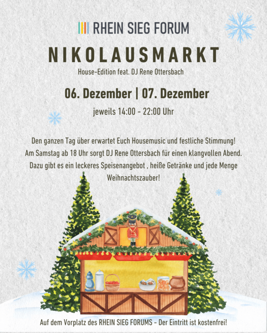 Werbeplakat Nikolaus im RHEIN SIEG FORUM